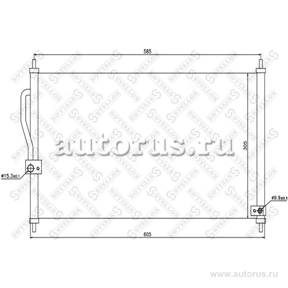 Радиатор кондиционера Honda CR-V 2.0 16V 95-00 STELLOX 10-45220-SX