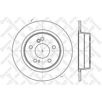 Диск тормозной задний комплект 2шт. MB W202/W203/W2 STELLOX 60203326K_SX