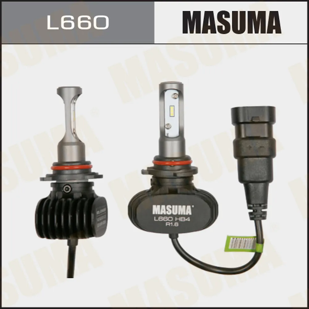 Лампа светодиодная 12/24V HB4 18W 4000lm P22d 6000K MASUMA LED 2 шт. картон L660