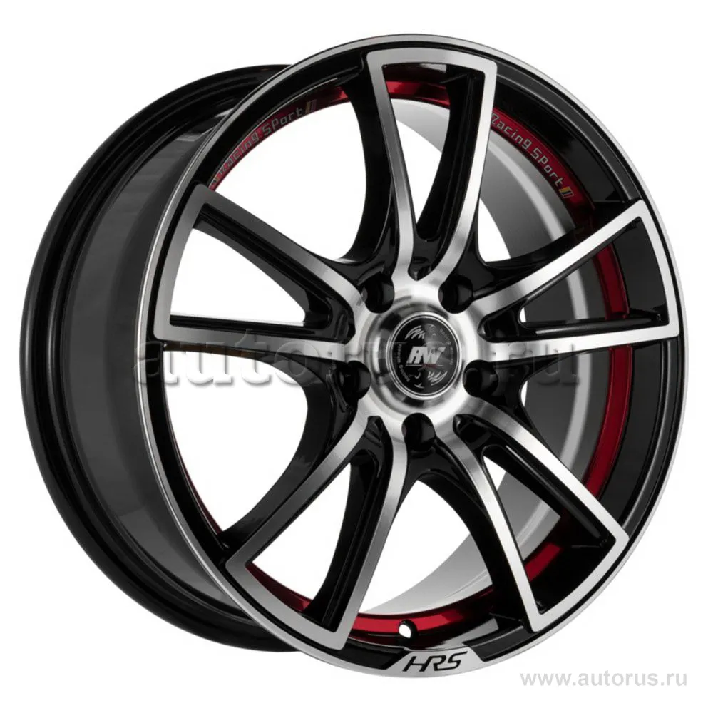 Диск литой R16 7J 5x112/66.6 ET35 RACING WHEELS Classic H-411 BK-IRD F/P 86000804106