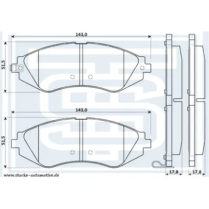 Колодки тормозные перед. CHEVROLET LACETTI (J200) / EPICA (KL1) / NUBIRA STARKE 178-557