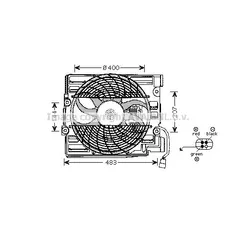 Вентилятор радиатора AVA BW7510