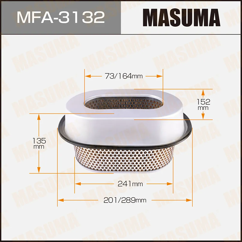 Фильтр воздушный mitsubishi space gear 2.5tdi 4d56 95l400d 2.5td 4d56 95 MASUMA MFA-3132