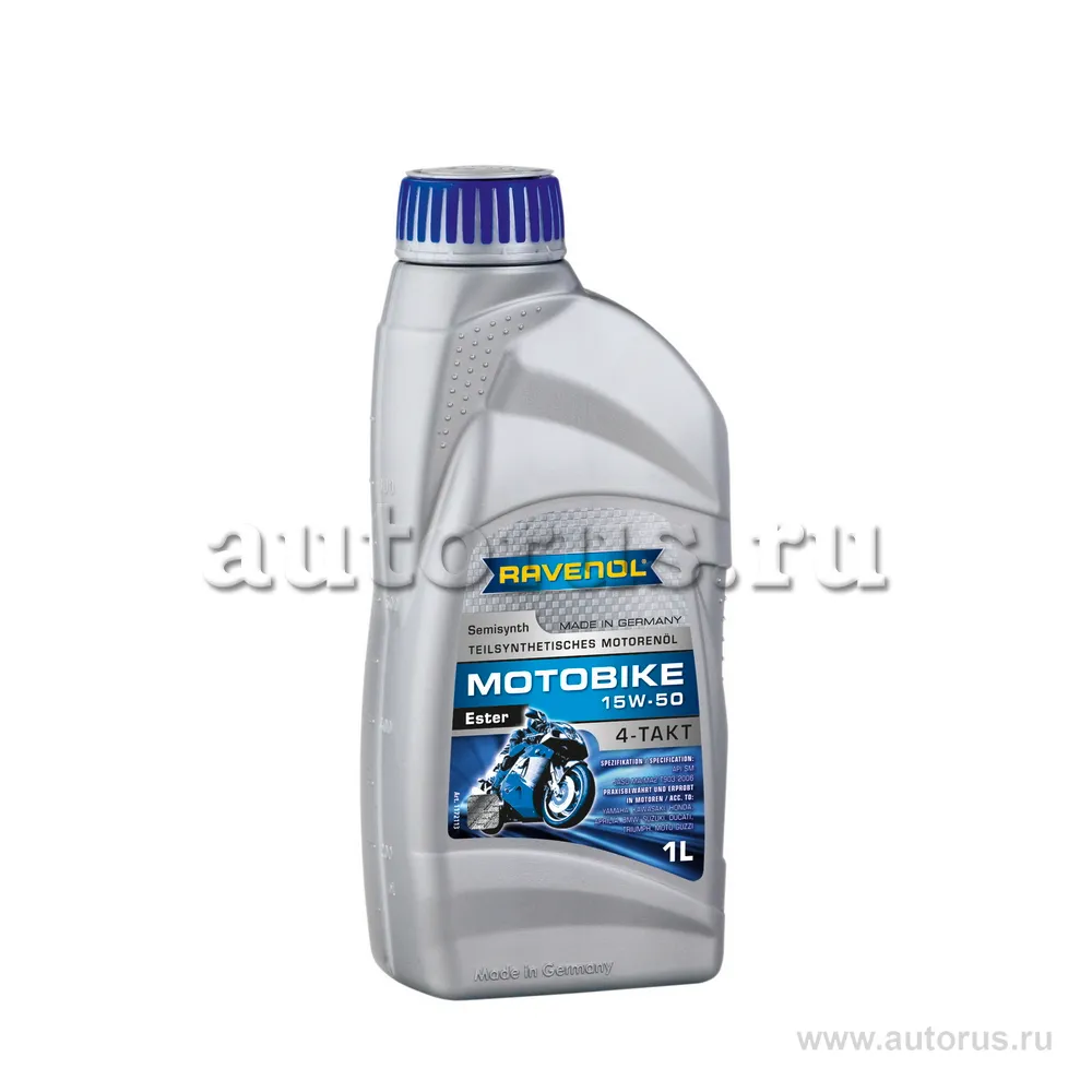 Моторное масло RAVENOL Motobike 4-T Ester SAE 15W-50 (1л) new 1172113-001 (4014835731219)
