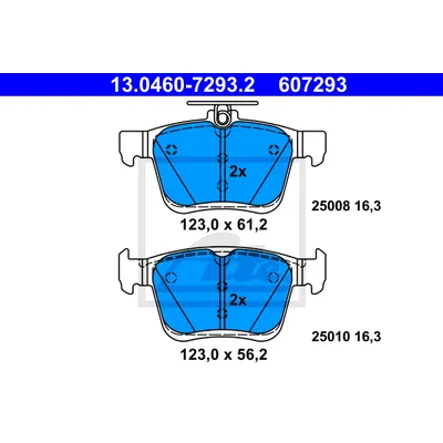 Колодки торм.зад. ATE 13-0460-7293-2