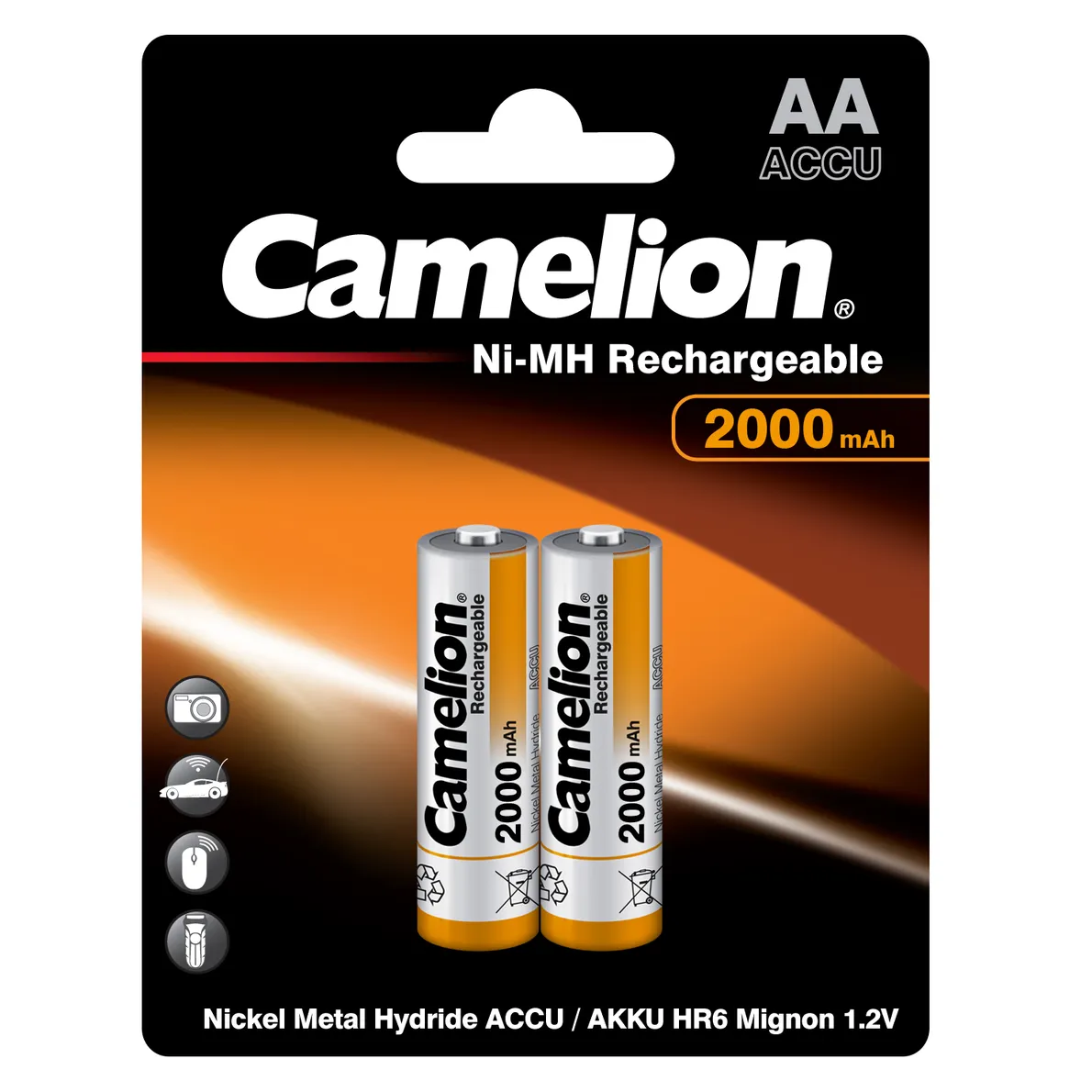 Батарейка Ni-Mh Camelion Rechargeable AA 1,2V (2 шт) NH-AA2000BP2