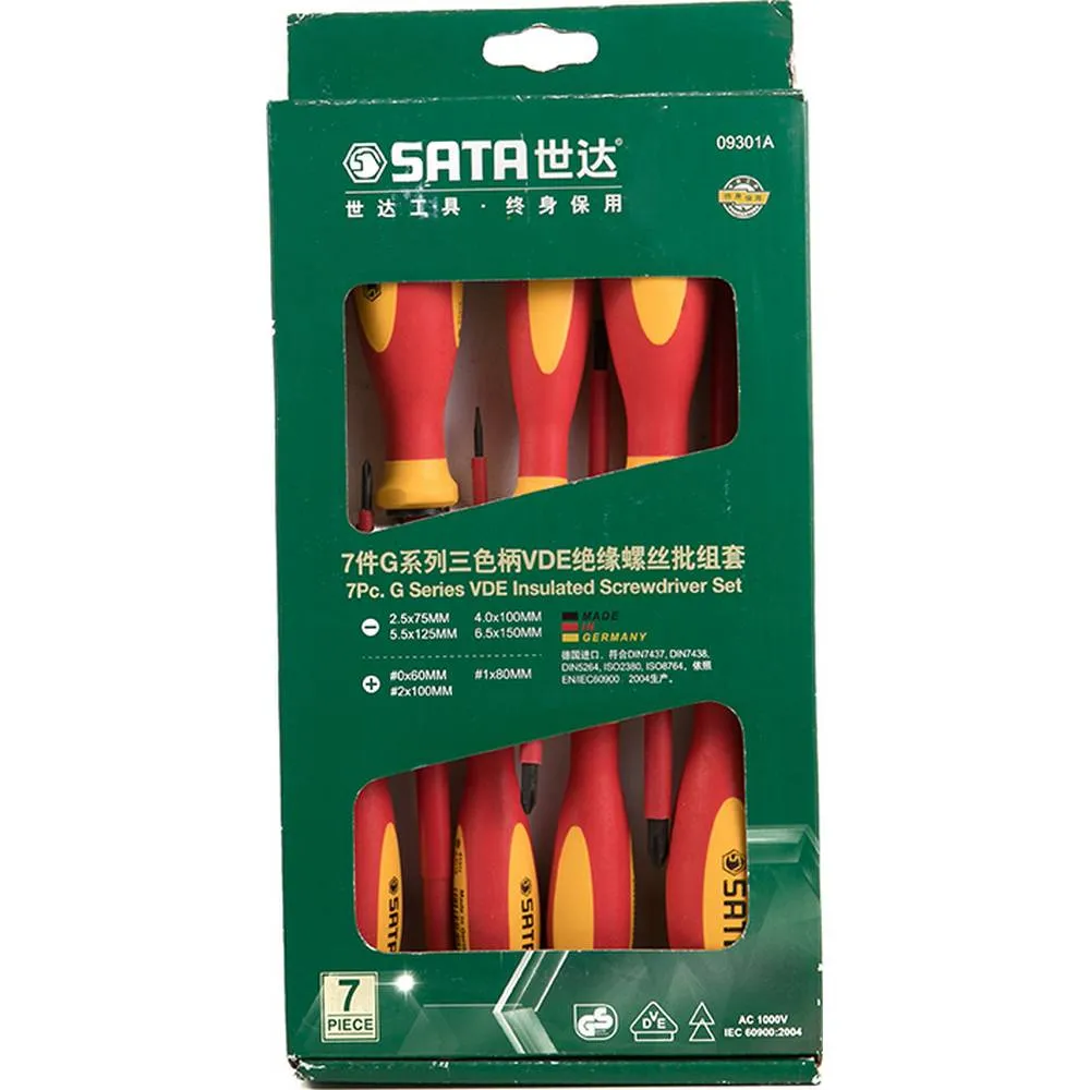 Отвертки в наборе 7 штук PHILLIPS Slotted SATA 09301A