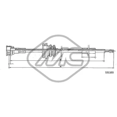 Трос спидометра VW TRANSPORTER 1,6 - 2,0 MM.?2245 Metalcaucho 83648