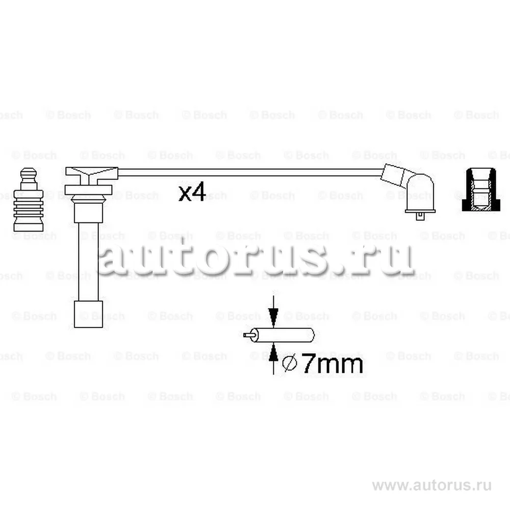 Провода высоковольтные HONDA ACCORD 2.0L BOSCH 0 986 356 793