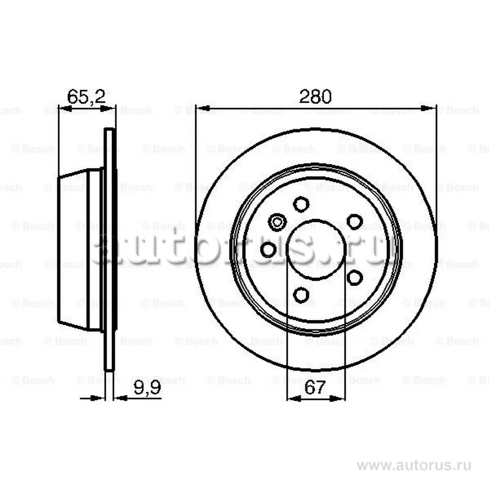 Диск тормозной задний BOSCH 0 986 478 873