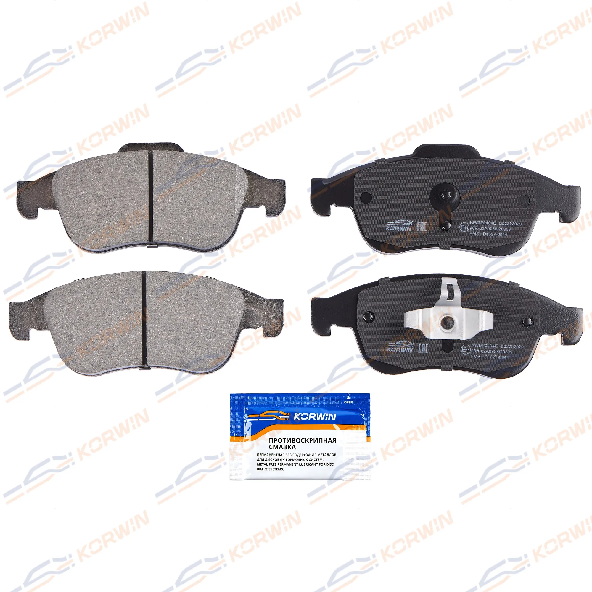 Колодки тормозные перед. ECOLine. Renault Duster (HS/HM) 11-/Fluence 10- KORWIN KWBP0404E