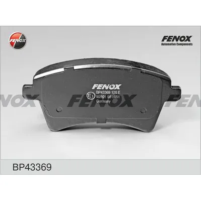 Колодки тормозные передние FENOX BP43369