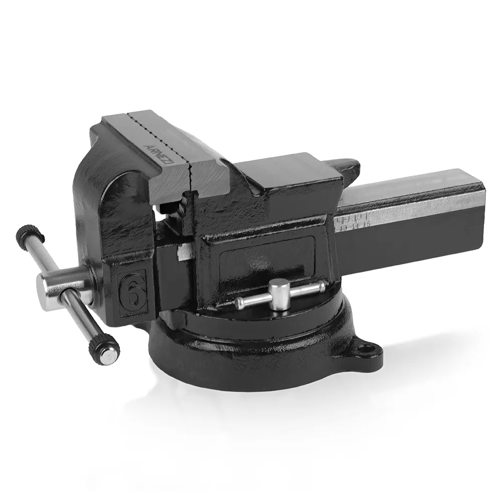 Тиски слесарные поворотные с наковальней 150мм (стальные) ARNEZI R6076150