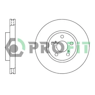Диск тормозной TOYOTA AVENSIS 03- FRONT PROFIT 5010-1508-1