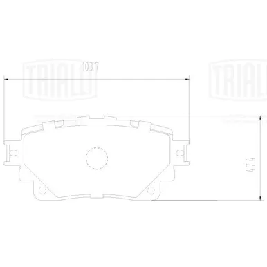 Колодки торм. для а/м Toyota RAV 4 (18-) диск. зад. (PF 2557) TRIALLI PF 2557