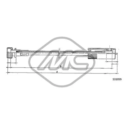Трос спидометра DASHER 4 CYL. MM.??750 Metalcaucho 83668
