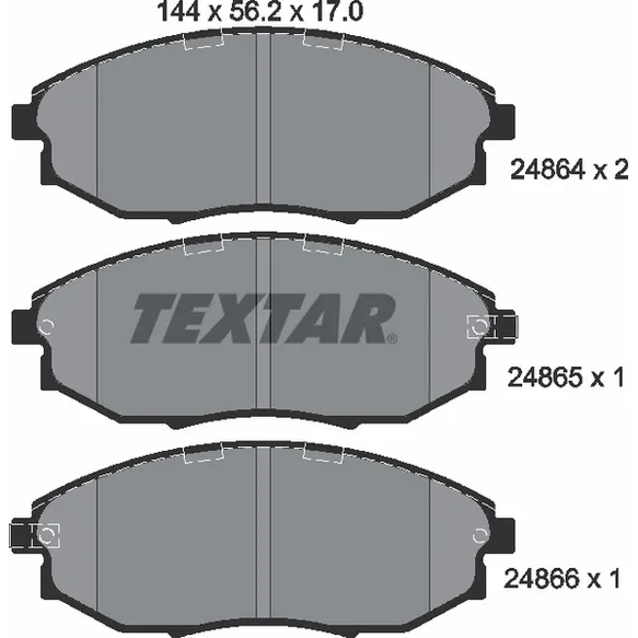 Колодки тормозные передние TEXTAR 2486401