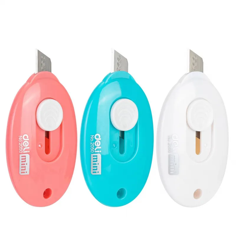 Нож канцелярский Deli E2050 mini сталь блистер ассорти 1406610