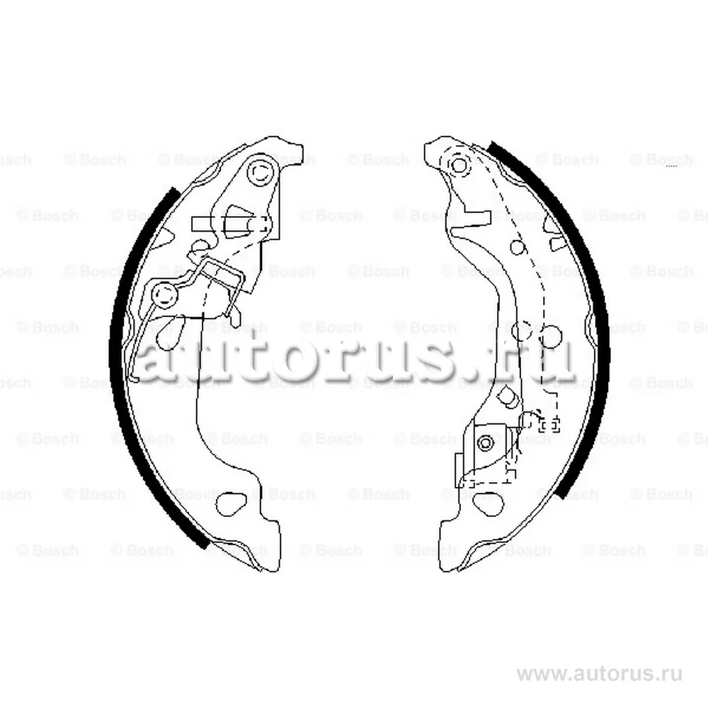 Колодки барабанные FIAT Punto BOSCH 0 986 487 597