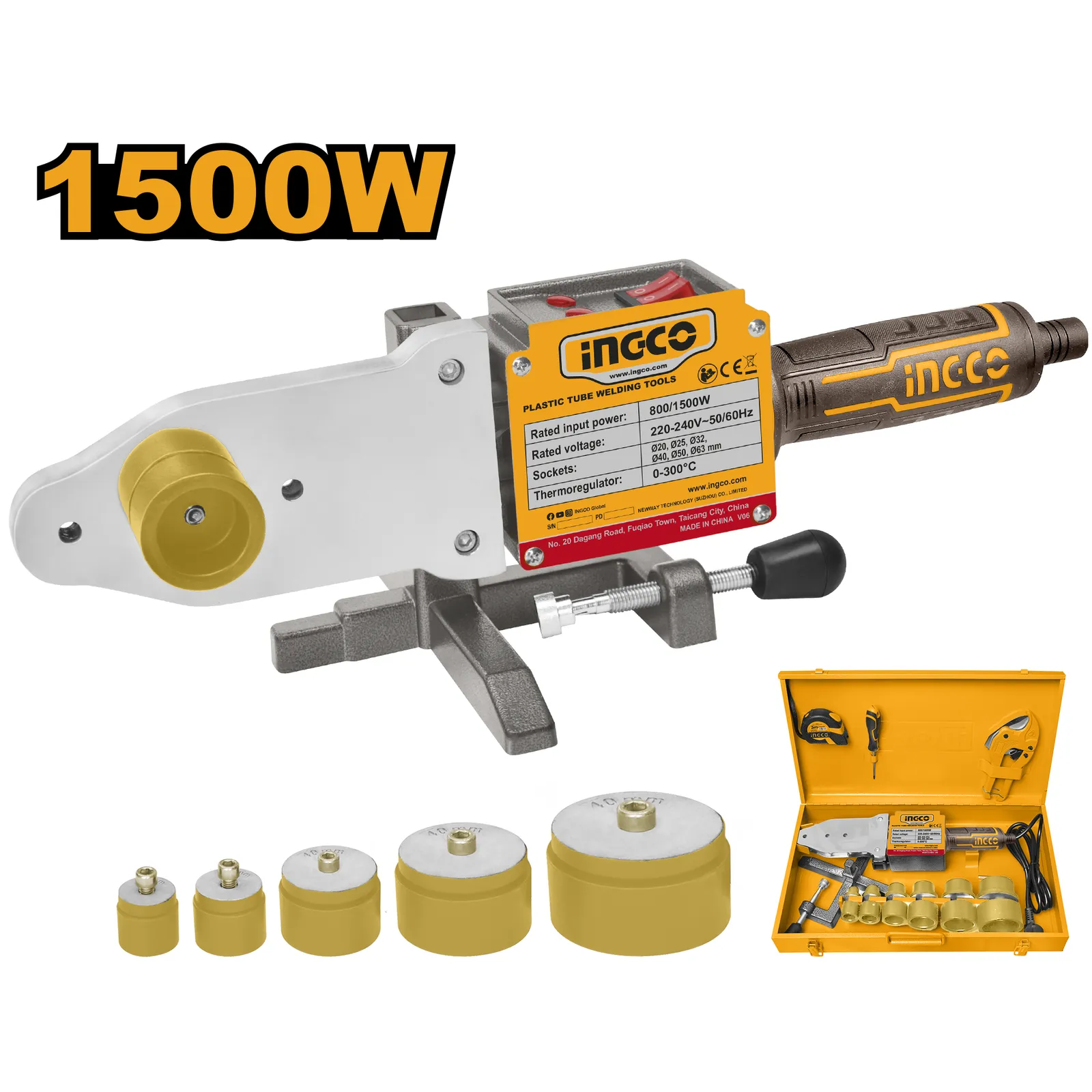 Аппарат для сварки пластиковых труб INGCO PTWT215002