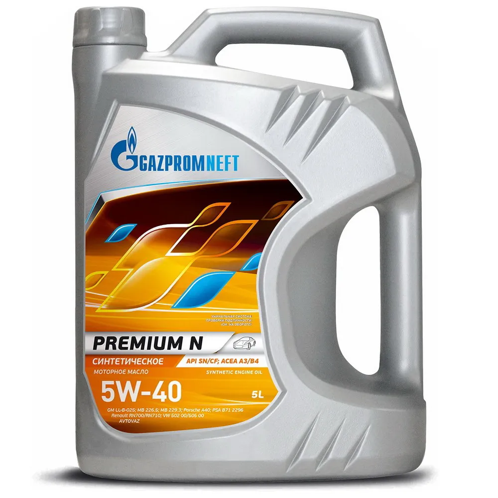Масло моторное Gazpromneft Premium N 5W-40 синтетическое 5 л 253140424