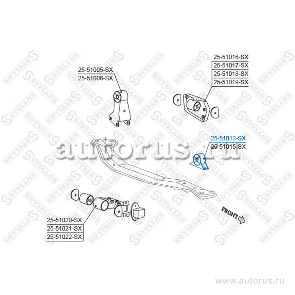 Подушка ДВС пер.Hyundai Accent SOHC 95- STELLOX 2551013_SX