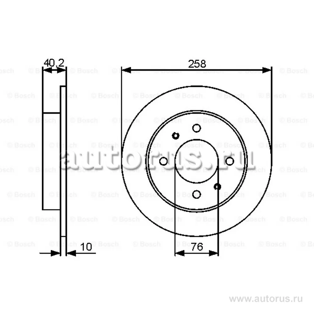 Диск тормозной BOSCH 0986479484