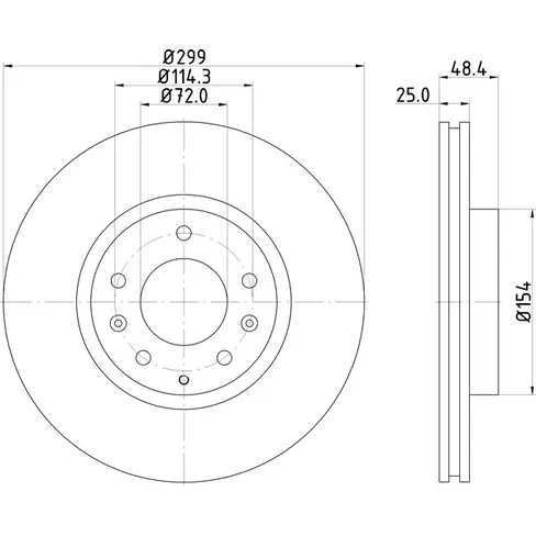 Диск тормозной NISSHINBO ND5024K