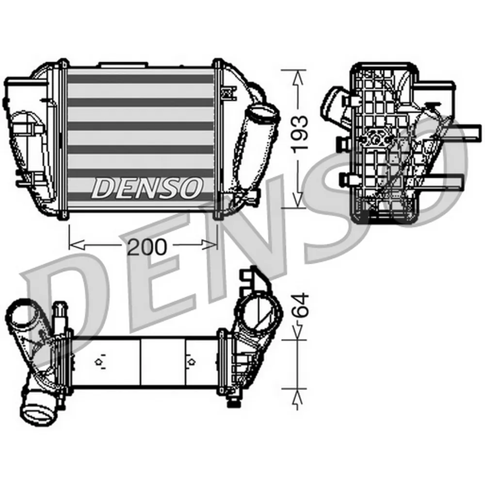 Интеркулер AUDI: A4 (8E2, B6) 2.5 TDI/2.5 TDI quattro 00 - 04 , A4 Avant (8E5, B6) 2.5 TDI/2.5 TDI q
