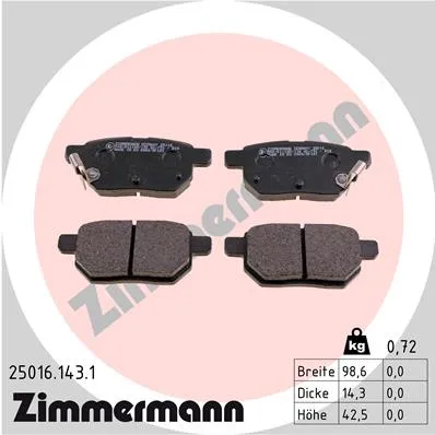 SBB Toyota ZIMMERMANN 25016.143.1