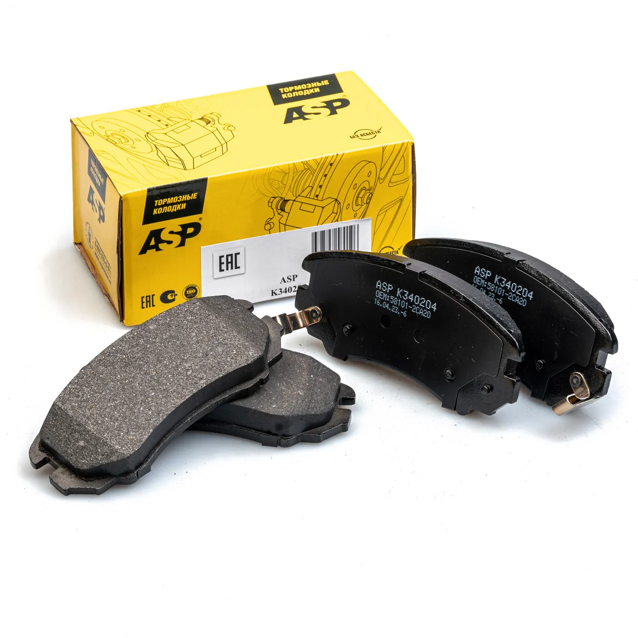 Колодки тормозные передние Hyundai Tucson/Elantra/Kia Soul I/Sportage II ASP K340204