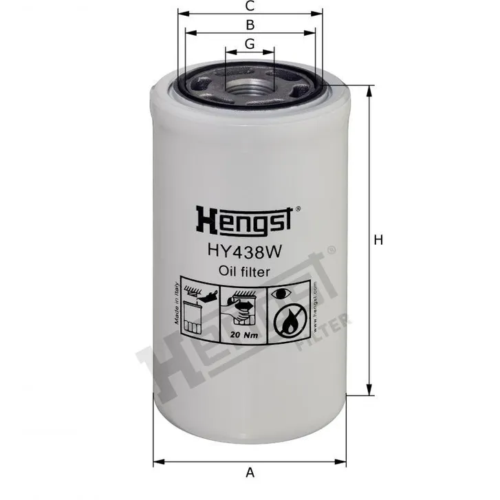Фильтр гидравлический HENGST HY438W