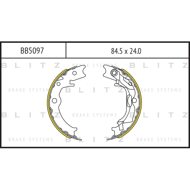 Колодки тормозные барабанные CHEVROLET Epica/Evanda/Nubira/ 05-> / Lacetti 05-> BLITZ BB5097