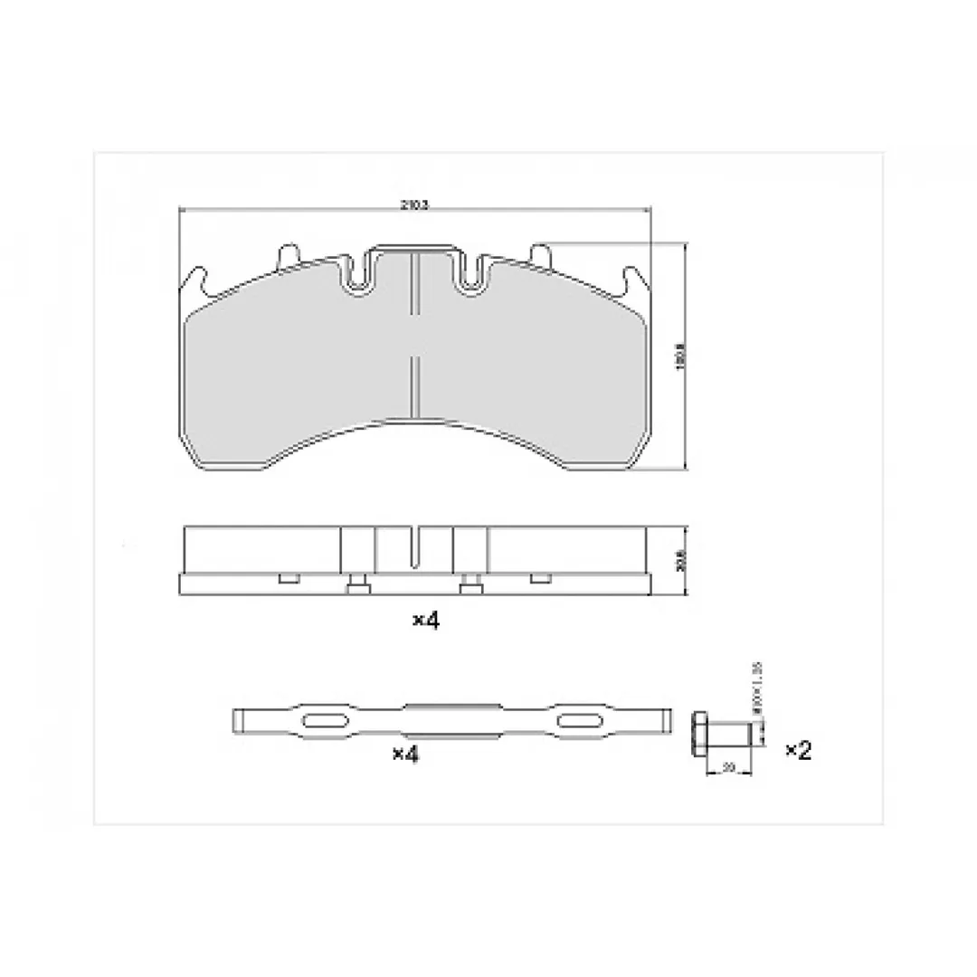 Колодки спортивные RENAULT MAGNUM / VOLVO FH/FM/FE NIBK PN999704