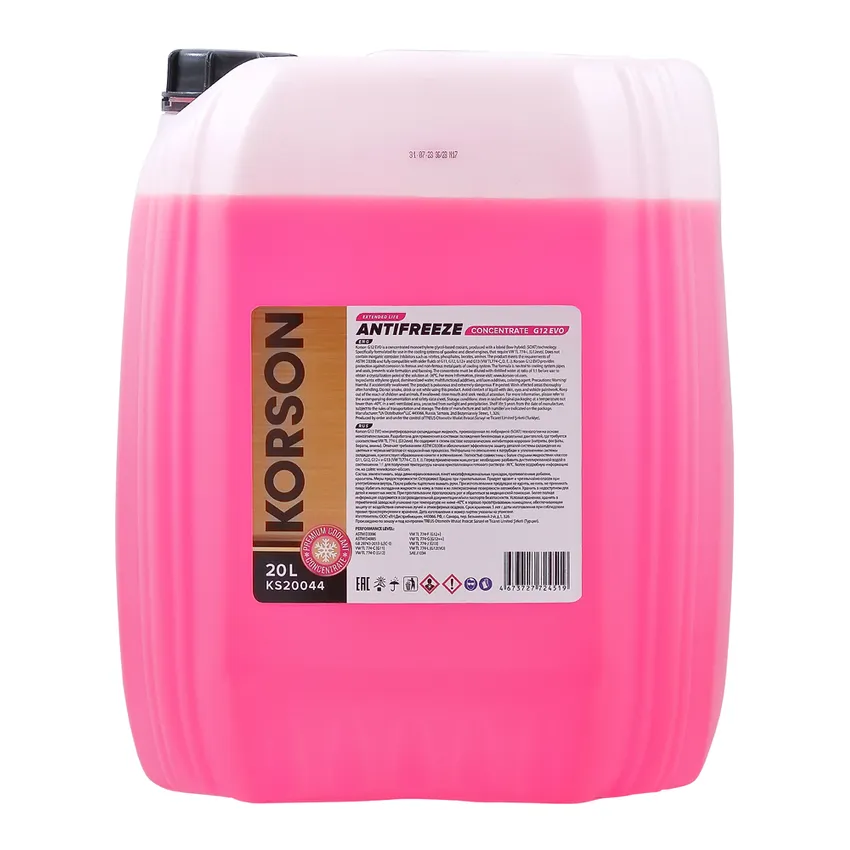 Антифриз KORSON EVO G12 концентрат розовый 20 л KS20044