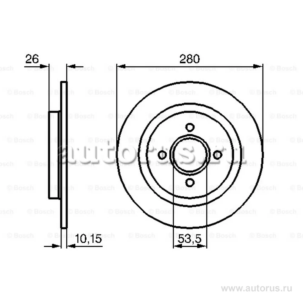 Диск тормозной задний BOSCH 0986479049