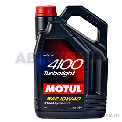 Масло моторное Motul 4100 Turbolight A3/B4 10W-40 полусинтетическое 4 л 100355