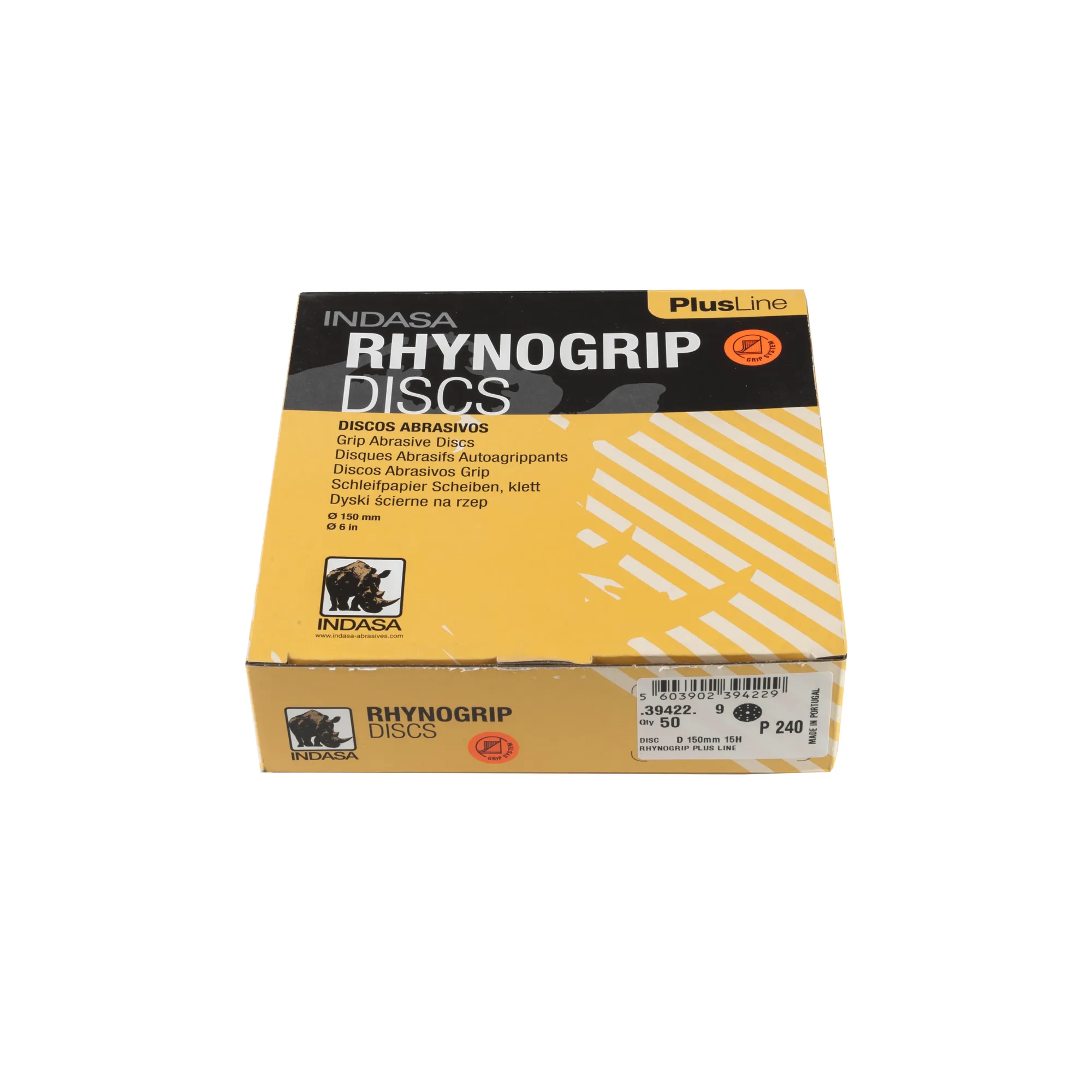 Круг RHYNOGRIP PLUS (15H) D150 мм Р240 Indasa 39422