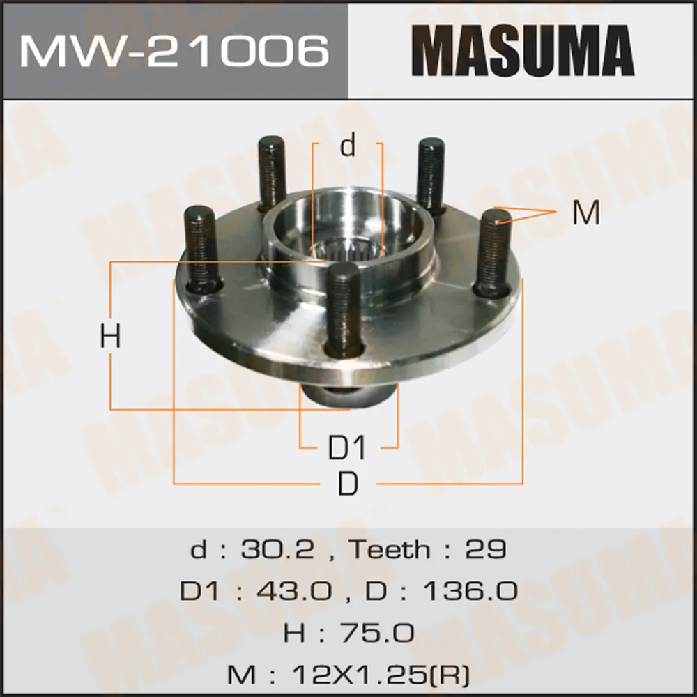 Подшипник пер.ступ.ступица MASUMA MW21006