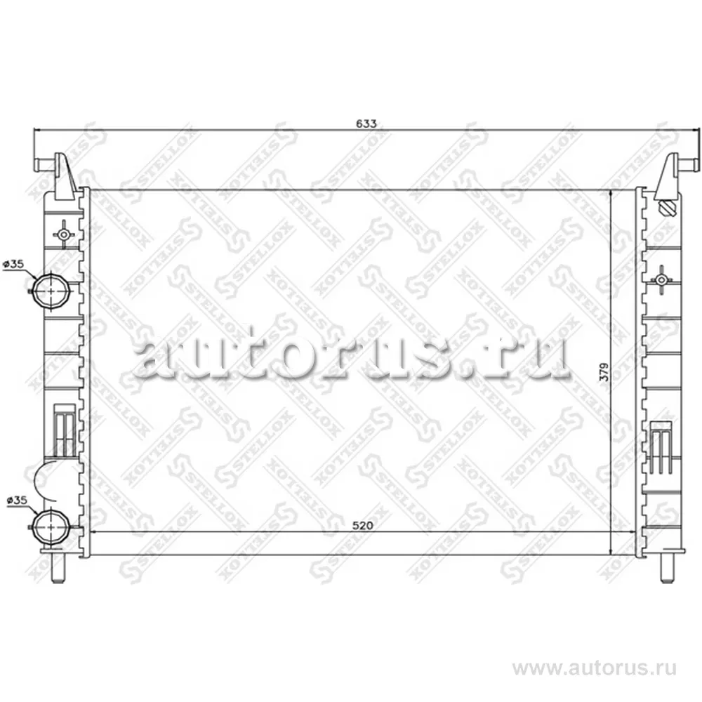 Радиатор системы охлаждения Fiat Palio Weekend 1.2i 16V 01> STELLOX 10-25699-SX