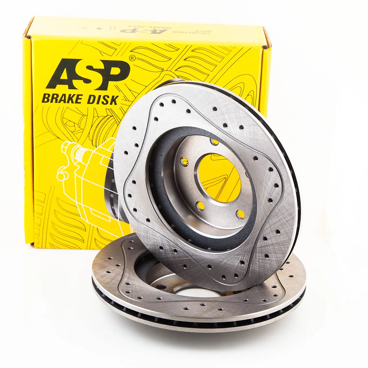 Диск тормозной GAZ 3110 передний с перфорацией и проточкой ASP 550210S