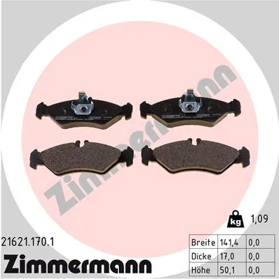 КОЛОДКИ ЗАД MER SPRINTER BM901/VW LT 96- ZIMMERMANN 216211701