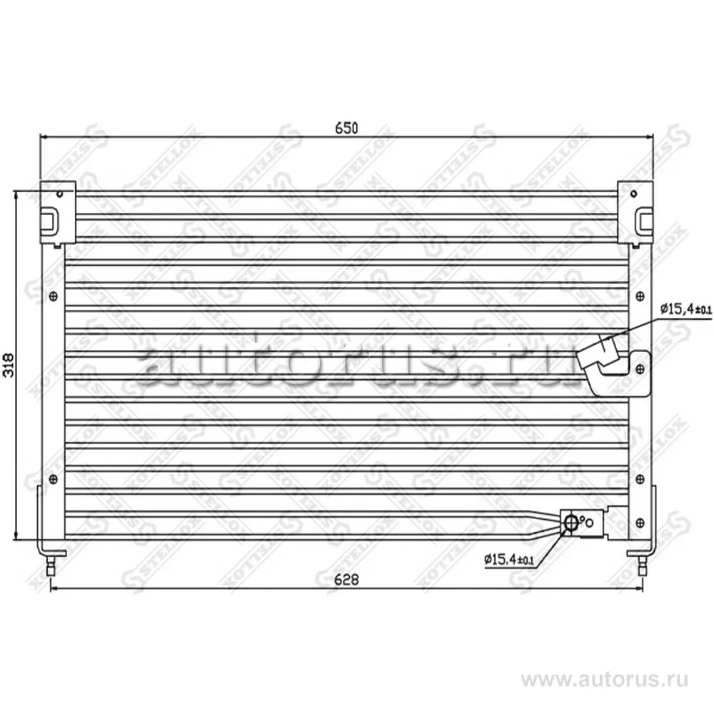 Радиатор конд Rover 600 2.0/2.3 93-98 STELLOX 1045066_SX