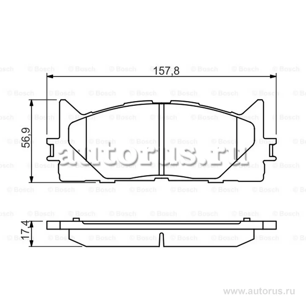 Колодки дисковые передние 157.8x17.4x56.9 Toyota Camry V40V45 2.4VVTi3.5 06