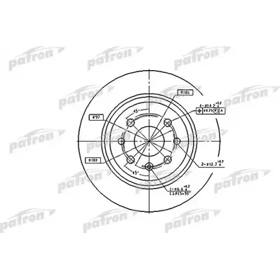 Диск тормозной задний OPEL: VECTRA B 95-02, VECTRA B хечбэк 95-03, PATRON PBD2772