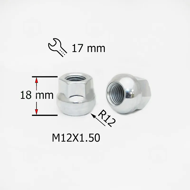 Гайка M12X1,50 Сфера 18мм открытая, кл17мм Цинк SDS FPA00021ZX