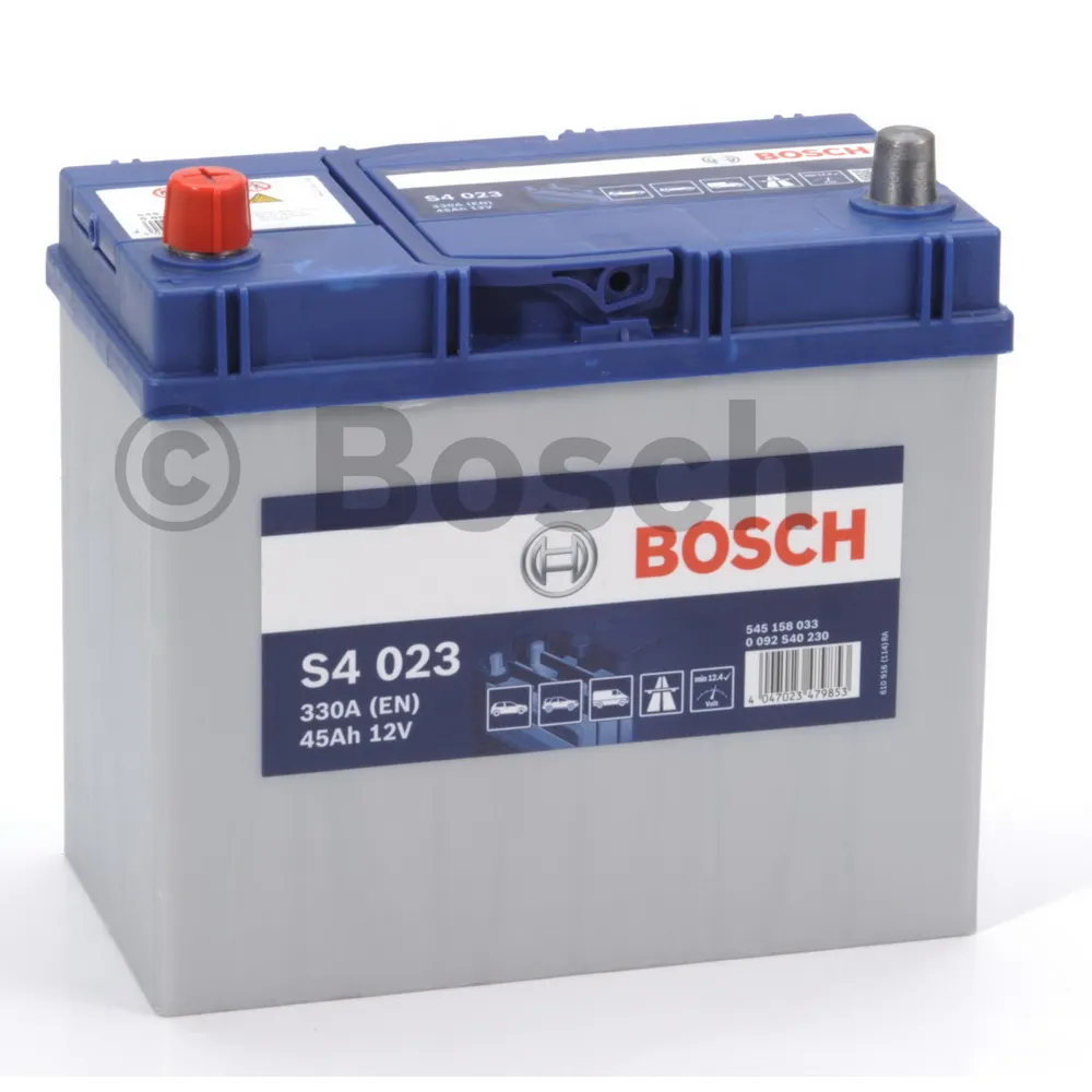 Уценка Аккумулятор BOSCH Silver JIS 45 А/ч прямой L+ 238x129x227 B24 EN 330 А
