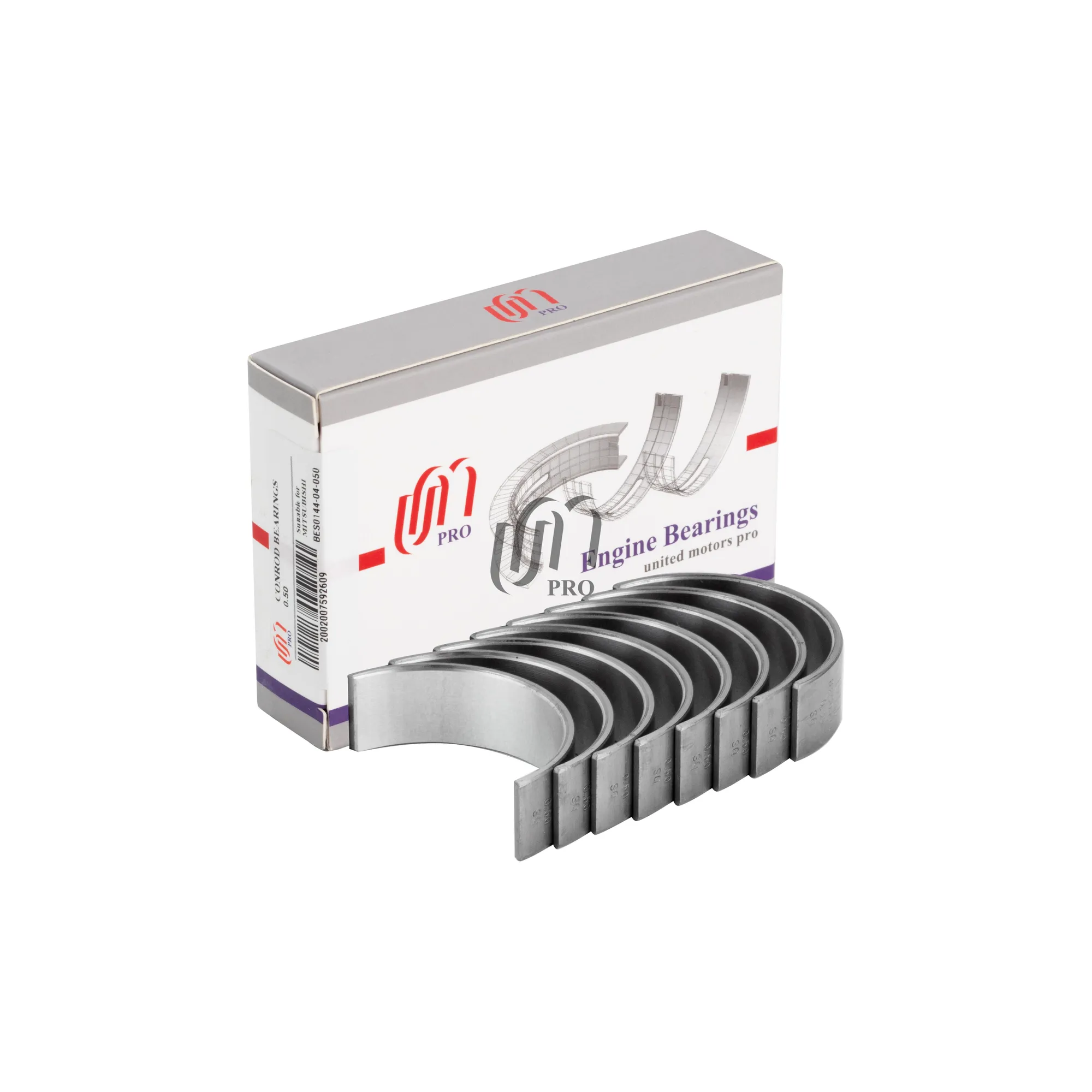 Вкладыши шатунные 0.50 комплект на 4 цил. MITSUBISHI 4A90, 4A91, 4A92 UM UNITED MOTORS UMPRO BES014404050