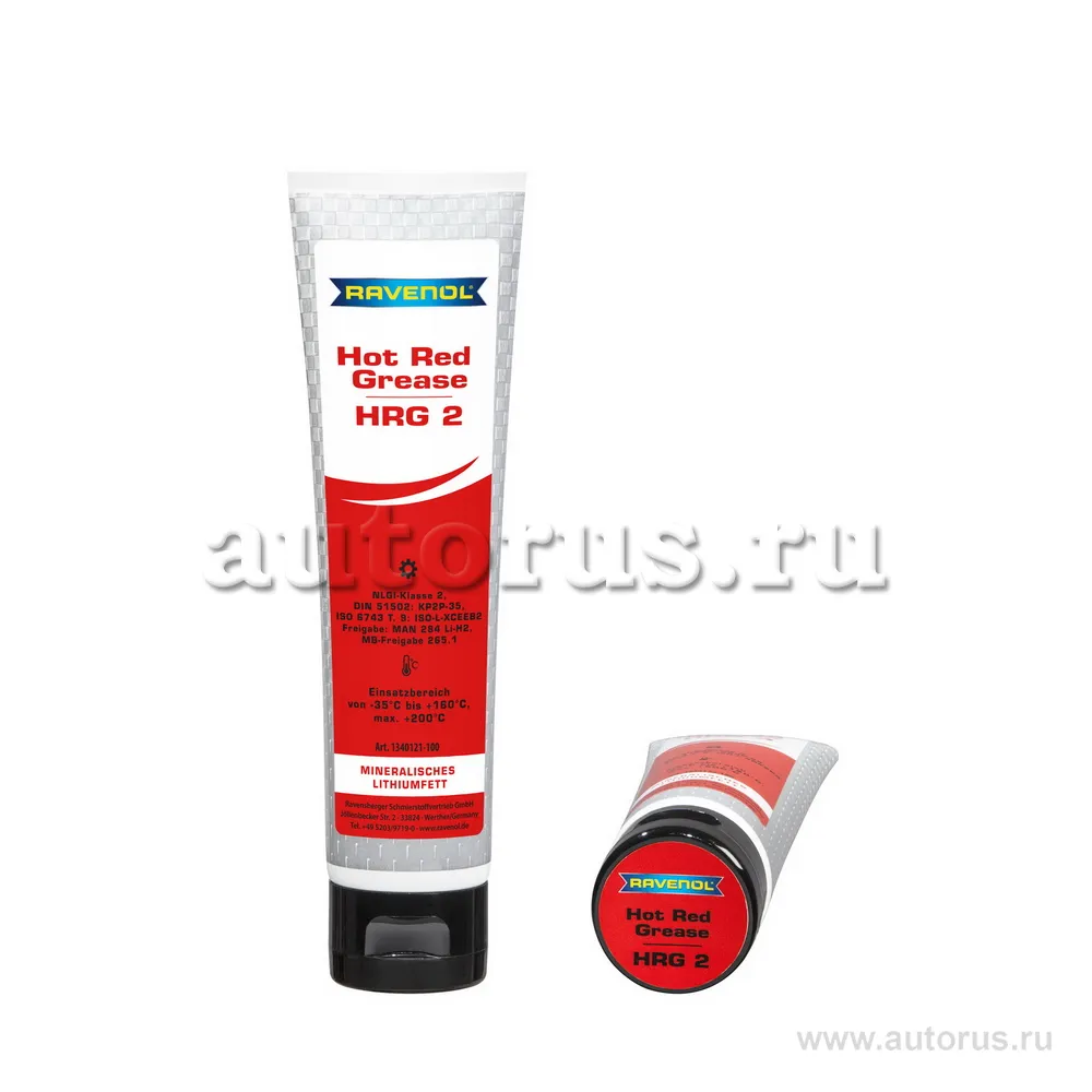 Смазка пластичная RAVENOL Hot Red Grease HRG 2 100 г Ravenol 1340121-100