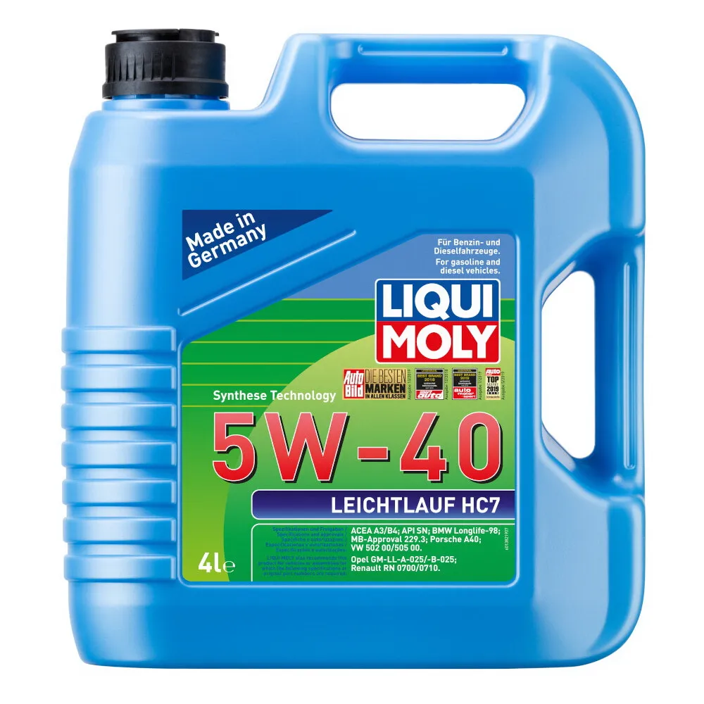 Масло моторное Leichtlauf HC 7 5W-40 SN A3/B4 (4л) LIQUI MOLY 1382